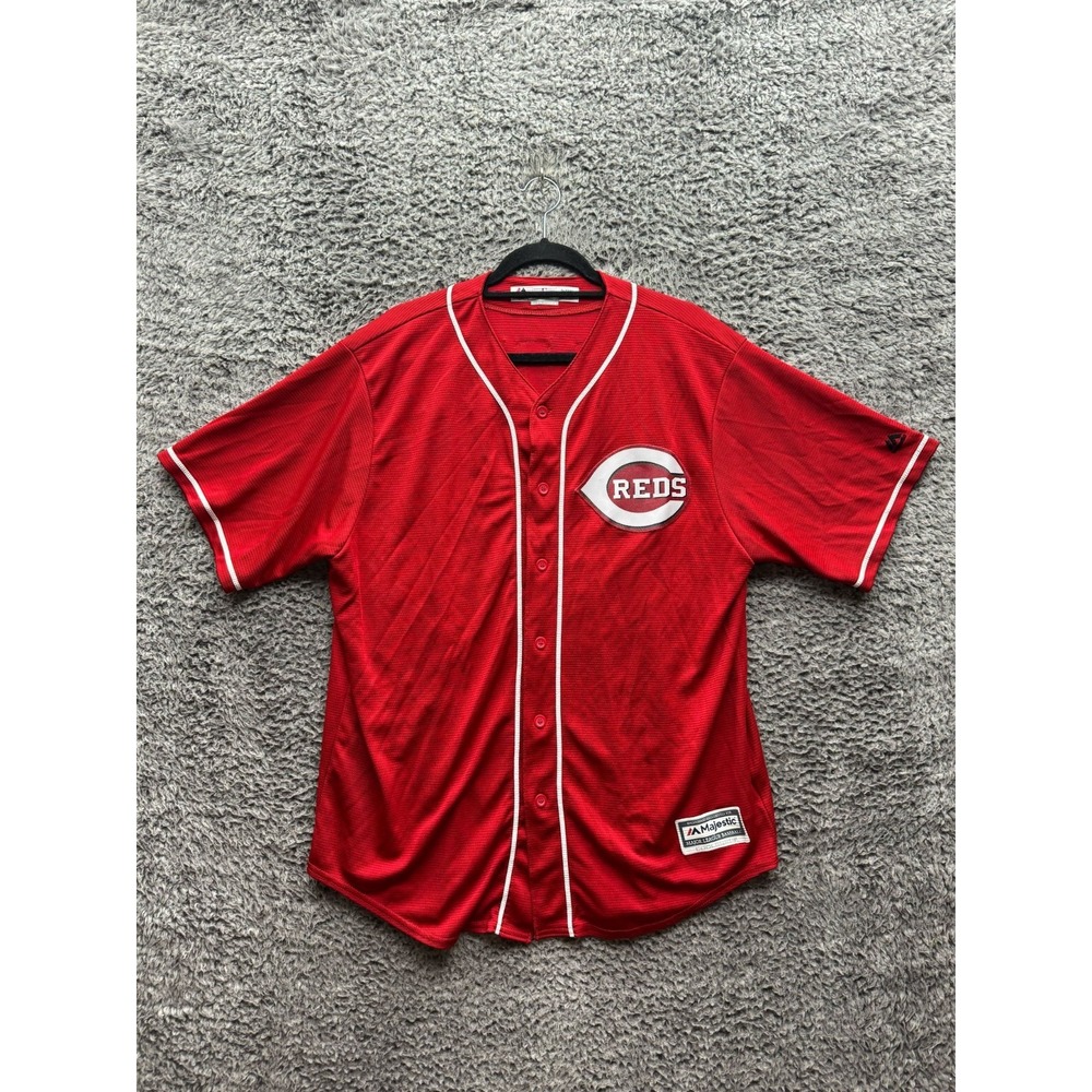 Majestic Cincinnati Reds Kivlehan #3 MLB‎ Baseball Jersey Red Mens Size XL